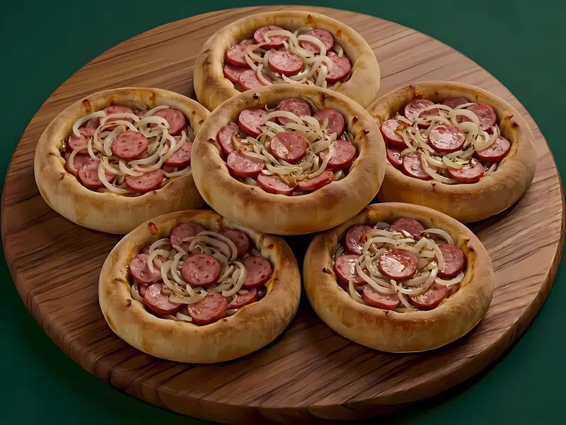 Calabresa fatiada com Cebola